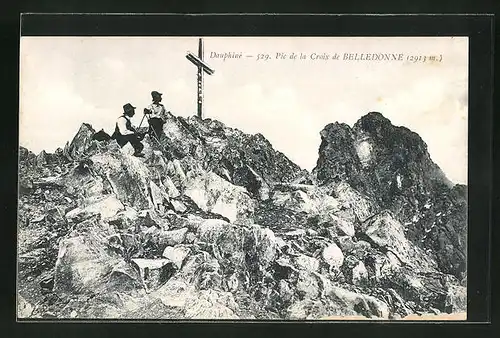 AK Pic de la Croix de Belledonne, Gipfelkreuz