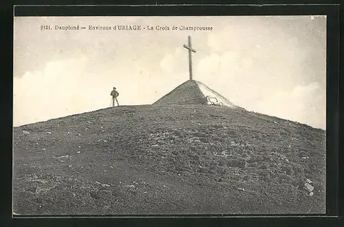 AK Environs d`Uriage, la Croix de Champrousse, Gipfelkreuz