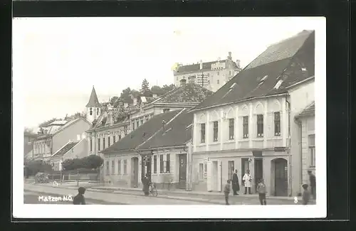 AK Matzen, Strassenpartie mit Gebäudeansicht