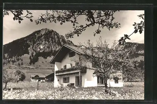 AK Hindelang, Blick zum Hotel Haus Karl Schofer