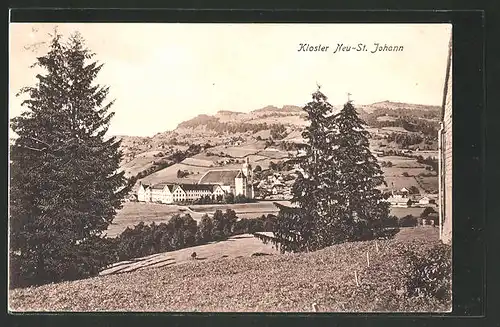 AK Neu St. Johann, Ortsansicht mit Kloster