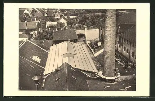 AK Siegburg, Sieg-Rheinische Germania-Brauerei, Eindeckung des neuen Kesselhauses