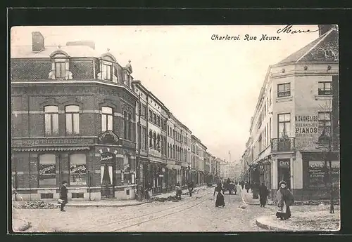 AK Charleroi, Rue Neuve, Strassenpartie