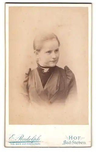 Fotografie E. Rudolph, Hof, Hübsche Bürgertochter im Kleid