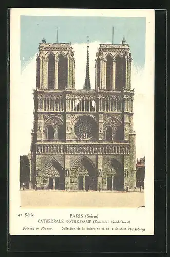 AK Paris, Cathédrale Notre-Dame, Ensemble Nord-Ouest