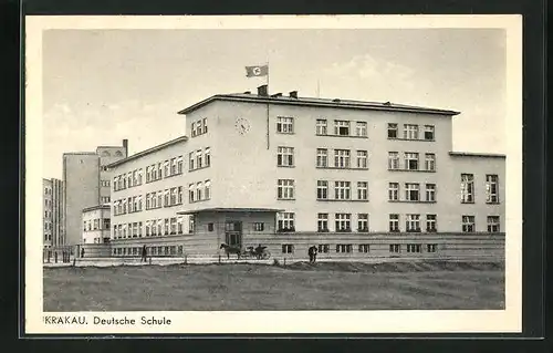 AK Krakau-Krakow,  auf der Deutschen Schule