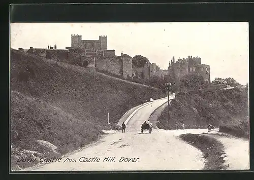 AK Dover, Dover Castle from Castle Hill
