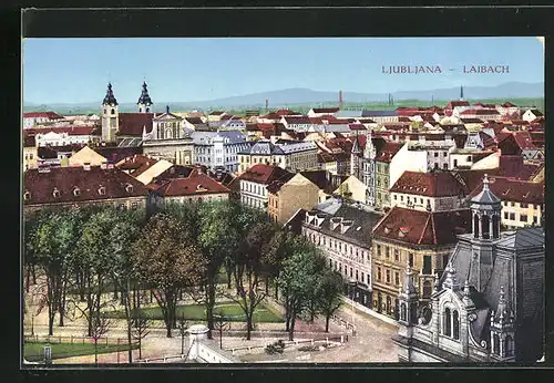 AK Ljubljana / Laibach, Blick über die Stadt