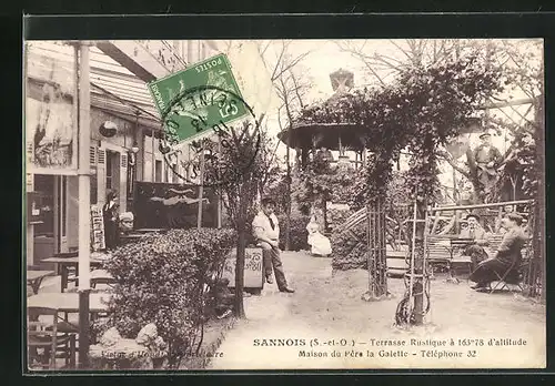 AK Sannois, Terrasse Rustique, Maison du Père la Galette