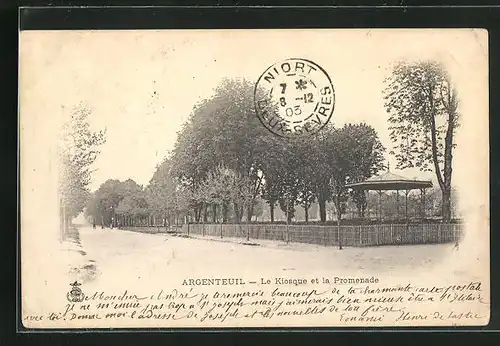 AK Argenteuil, Le Kiosque et la Promenade