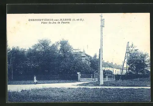 AK Chennevières-sur-Marne, Place du Jeu de Paume