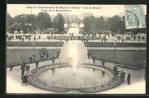 AK St-Maurice, Vue du Bassin, prise de la Bibliotheque