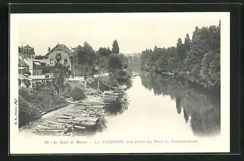 AK La Varenne, Vue Prise du Pont de Chennevieres