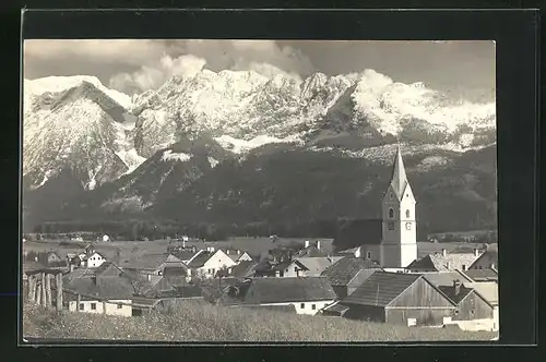 AK Mitterndorf, Ortsansicht mit Grimming