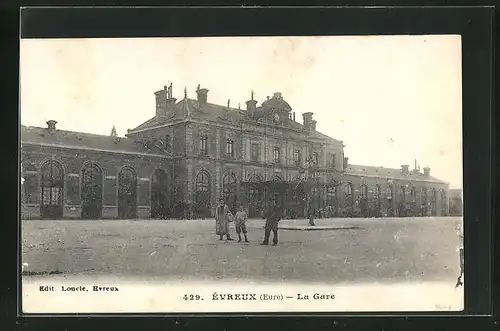 AK Évreux, La Gare, Bahnhof
