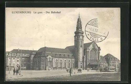 AK Luxembourg, La gare - der Bahnhof