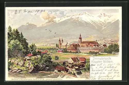 Künstler-AK Otto Strützel: Innsbruck, Kloster Wilten