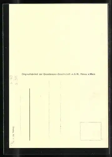 AK Reklame Höhensonne-Rüstzeug fürs Leben, Medizin