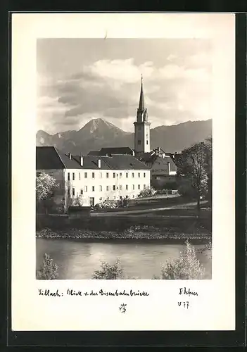 Foto-AK Adalbert Defner: Villach, Blick von der Eisenbahnbrücke