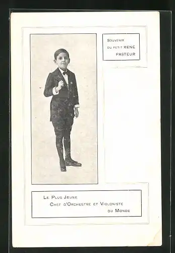 AK Musiker René Pasteur, Le plus jeune chef d`orchestre et violiniste du monde
