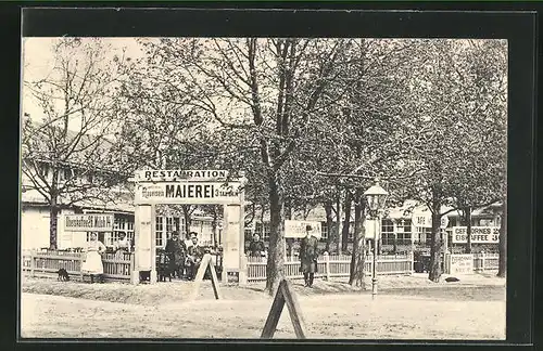 AK Wien, Wiener Prater, Restauration Haueisen Maierei, Eingangsbereich