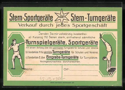 AK Braunschweig, Turnspiel-Geräte-Fabrik v- Dolffs & Helle