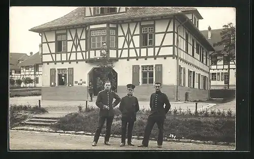 Foto-AK Grafenwöhr, Truppenübungsplatz, Geschäftszimmer-Baracke, 1914