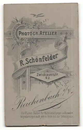 Fotografie R. Schönfelder, Reichenbach, Portrait zwei junge Damen in modischer Kleidung mit Hüten