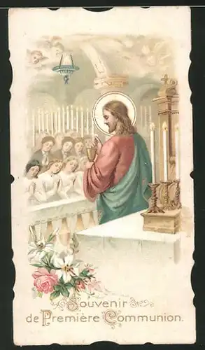 Heiligenbild Jesus und Gläubige im Gebet