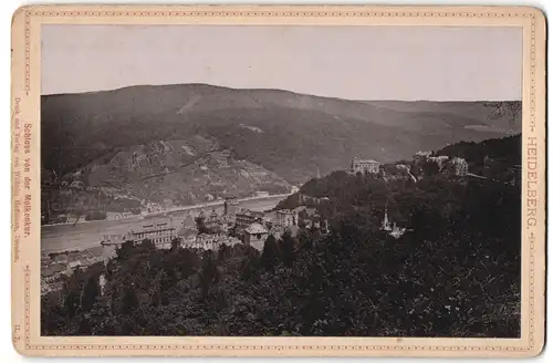 Fotografie Verlag von Wilhelm Hoffmann, Dresden, Ansicht Heidelberg, Schloss von der Molkenkur