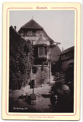 Fotografie Verlag von Arthur Laue, Eisenach, Ansicht Eisenach, Hof der Wartburg
