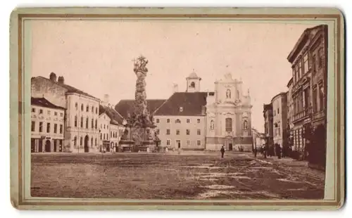 Fotografie Verlag von J. Gregora, St. Pölten, Ansicht St. Pölten, Franziskaner-Kloster sammt Kirche