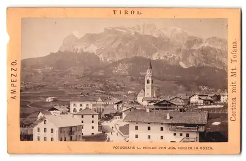 Fotografie Jos. Gugler, Bozen, Ansicht Cortina, Totale mit Mt. Tofana