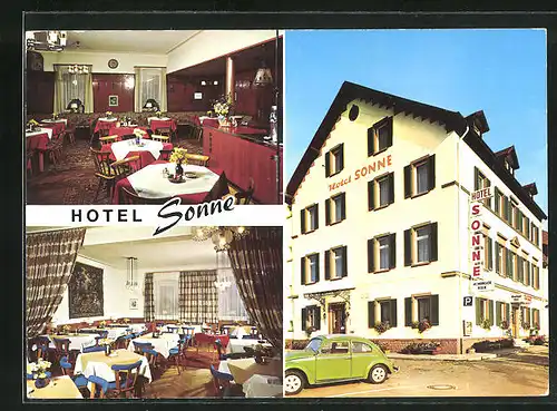 AK Ettlingen, Hotel Sonne, Pforzheimer Strasse 21