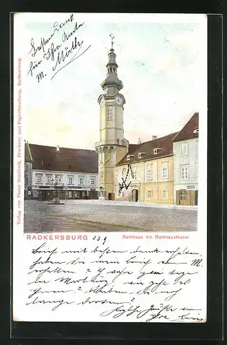 AK Radkersburg, Rathaus mit Rathausturm