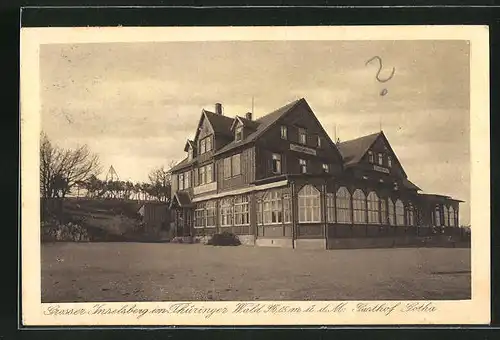 AK Grosser Inselsberg / Thür. Wald, Ansicht vom Gasthof Gotha