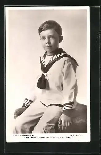 AK Prinz Gustaf Adolf von Schweden als Knabe