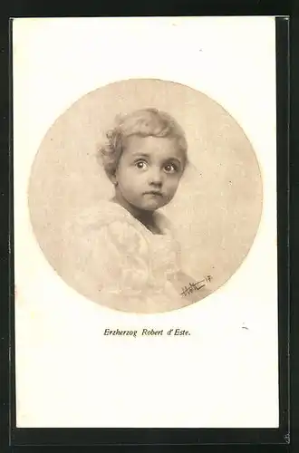 AK Erzherzog Robert d`Este von Österreich als Kleindkind in Kleidchen