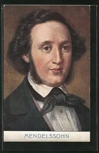 Künstler-AK Portrait von Mendelssohn