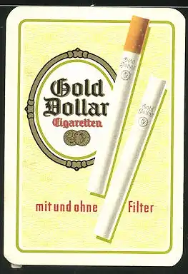 Kalender 1957, Gold Dollar Zigaretten mit und ohne Filter