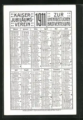 Kalender 1911, Kaiser Jubiläums-Verein zur unentgeldlichen Brotverteilung, Knaben streiten sich
