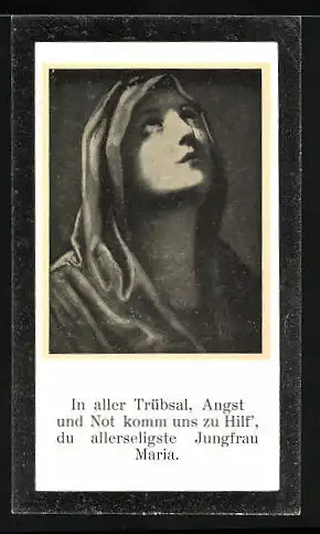 Sterbebild Marie Assem aus Gr.-Siegharts, gestorben 1954