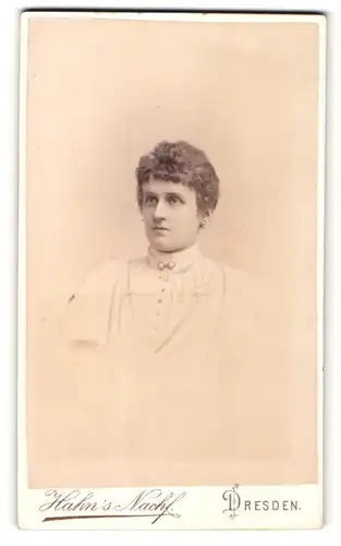 Fotografie Hahn`s Nachf., Dresden, Portrait bürgerliche Dame