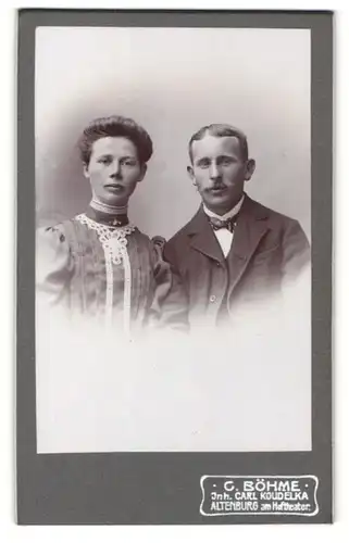 Fotografie C. Böhme, Altenburg, Portrait junges bürgerliches Paar