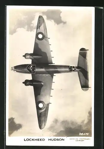 AK Britischer Bomber Lockheed Hudson