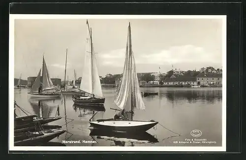 AK Marstrand, Hamnen, Segelboote im Hafen