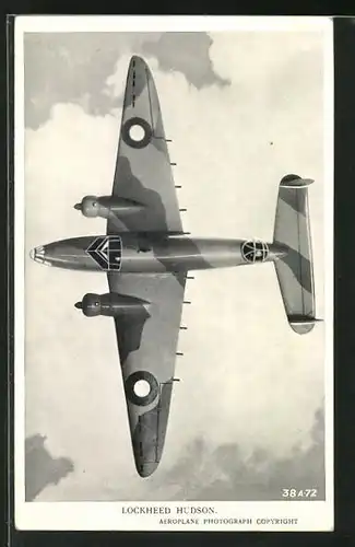 AK Britischer Bomber vom Typ Lockheed Hudson
