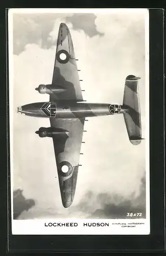 AK Royal Air Force Bomber vom Typ Lockheed Hudson