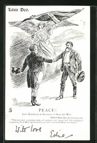AK Laus deo, Peace!, Lord Kitchener to Secretary of State of War, Propaganda, Burenkrieg