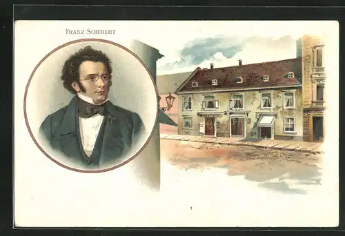 AK Portrait des Musikers Franz Schubert